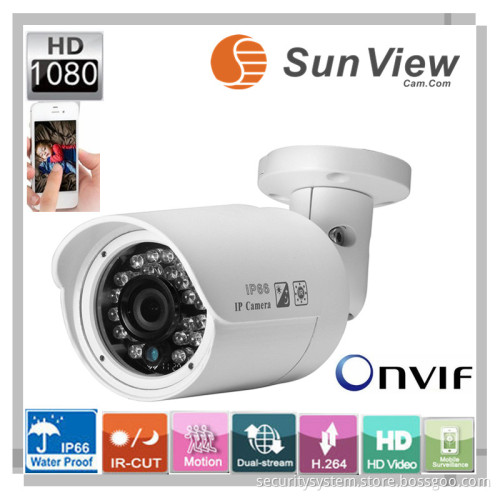 SunView new model SV-B2068F fixed lens 1080P waterproof HD 5.0 Megapixel IP camera surveillance ip system
